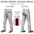 Custom Gray Red Navy-Red Classic Fit Stretch Practice Loose-fit Baseball Pants