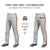 Custom Gray Orange Black-Orange Classic Fit Stretch Practice Loose-fit Baseball Pants