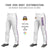 Custom White Royal Blue White-Red Classic Fit Stretch Practice Loose-fit Baseball Pants