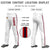 Custom White Red Navy-Red Classic Fit Stretch Practice Loose-fit Baseball Pants