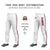 Custom White Red Navy-Red Classic Fit Stretch Practice Loose-fit Baseball Pants