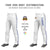 Custom White Royal Blue White-Royal Blue Classic Fit Stretch Practice Loose-fit Baseball Pants