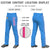 Custom Powder Blue Pink White Classic Fit Stretch Practice Loose-fit Baseball Pants