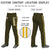 Custom Olive Gold01 White-Gold01 Classic Fit Stretch Practice Loose-fit Baseball Pants