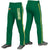 Custom Kelly Green Gold01 White-Gold01 Classic Fit Stretch Practice Loose-fit Baseball Pants