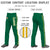 Custom Kelly Green Gold01 White-Gold01 Classic Fit Stretch Practice Loose-fit Baseball Pants