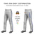 Custom Gray Royal Blue White-Royal Blue Classic Fit Stretch Practice Loose-fit Baseball Pants