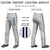 Custom Gray Navy White-Navy Classic Fit Stretch Practice Loose-fit Baseball Pants