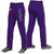 Custom Purple Black White-Black Classic Fit Stretch Practice Loose-fit Baseball Pants