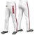 Custom White Red Navy-Red Classic Fit Stretch Practice Loose-fit Baseball Pants