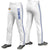 Custom White Royal Blue White-Royal Blue Classic Fit Stretch Practice Loose-fit Baseball Pants