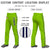 Custom Neon Green Navy White-Navy Classic Fit Stretch Practice Loose-fit Baseball Pants