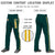 Custom Midnight Green Gold01 White-Gold01 Classic Fit Stretch Practice Loose-fit Baseball Pants