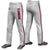 Custom Gray Red Navy-Red Classic Fit Stretch Practice Loose-fit Baseball Pants