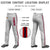 Custom Gray Red Navy-Red Classic Fit Stretch Practice Loose-fit Baseball Pants