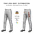 Custom Gray Navy White-Navy Classic Fit Stretch Practice Loose-fit Baseball Pants