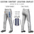 Custom Gray Navy White-Navy Classic Fit Stretch Practice Loose-fit Baseball Pants