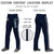 Custom Navy White Navy-White Classic Fit Stretch Practice Loose-fit Baseball Pants