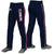 Custom Navy Red White-Red Classic Fit Stretch Practice Loose-fit Baseball Pants