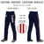 Custom Navy Red White-Red Classic Fit Stretch Practice Loose-fit Baseball Pants