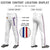 Custom White Royal Blue White-Red Classic Fit Stretch Practice Loose-fit Baseball Pants