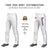 Custom White Royal Blue White-Red Classic Fit Stretch Practice Loose-fit Baseball Pants