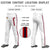 Custom White Red Navy-Red Classic Fit Stretch Practice Loose-fit Baseball Pants