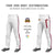 Custom White Red Navy-Red Classic Fit Stretch Practice Loose-fit Baseball Pants