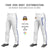 Custom White Royal Blue White-Royal Blue Classic Fit Stretch Practice Loose-fit Baseball Pants