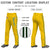 Custom Gold01 Green White-Green Classic Fit Stretch Practice Loose-fit Baseball Pants