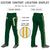 Custom Green Gold01 White-Gold01 Classic Fit Stretch Practice Loose-fit Baseball Pants