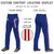 Custom Royal Blue Red White-Red Classic Fit Stretch Practice Loose-fit Baseball Pants