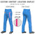 Custom Powder Blue Pink White Classic Fit Stretch Practice Loose-fit Baseball Pants