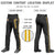 Custom Black Gold01 White-Gold01 Classic Fit Stretch Practice Loose-fit Baseball Pants