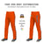 Custom Orange Navy White-Navy Classic Fit Stretch Practice Loose-fit Baseball Pants