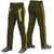 Custom Olive Gold01 White-Gold01 Classic Fit Stretch Practice Loose-fit Baseball Pants