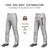 Custom Gray Navy White-Navy Classic Fit Stretch Practice Loose-fit Baseball Pants