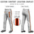 Custom Gray Orange Black-Orange Classic Fit Stretch Practice Loose-fit Baseball Pants