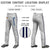 Custom Gray Navy White-Navy Classic Fit Stretch Practice Loose-fit Baseball Pants