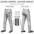 Custom Gray Black White-Black Classic Fit Stretch Practice Loose-fit Baseball Pants