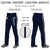 Custom Navy White Navy-White Classic Fit Stretch Practice Loose-fit Baseball Pants