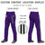 Custom Purple Black White-Black Classic Fit Stretch Practice Loose-fit Baseball Pants