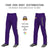 Custom Purple Black White-Black Classic Fit Stretch Practice Loose-fit Baseball Pants