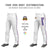 Custom White Royal Blue White-Red Classic Fit Stretch Practice Loose-fit Baseball Pants