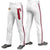 Custom White Red Navy-Red Classic Fit Stretch Practice Loose-fit Baseball Pants