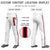 Custom White Red Navy-Red Classic Fit Stretch Practice Loose-fit Baseball Pants