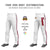 Custom White Red Navy-Red Classic Fit Stretch Practice Loose-fit Baseball Pants