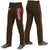 Custom Brown Red White-Red Classic Fit Stretch Practice Loose-fit Baseball Pants