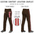 Custom Brown Red White-Red Classic Fit Stretch Practice Loose-fit Baseball Pants