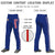 Custom Royal Blue White Red-White Classic Fit Stretch Practice Loose-fit Baseball Pants